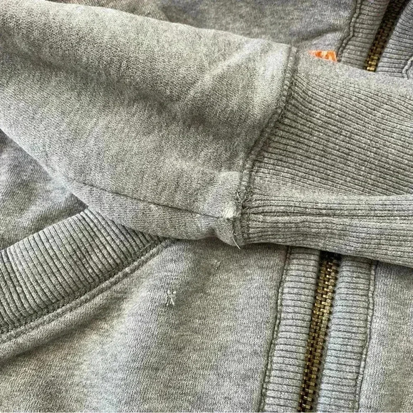 Superdry Classic Union Workwear Supplies Full Zip Y2K Hoodie Men Gray Size L - Picture 5 of 11